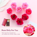 JIALEEY Floral Scented Bath Soap Rose Flower Petals, Plant Essential Oil Rose Soap Set Shaped Petals Gifts Ideas for Her Women Teens Girls Mom