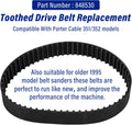 Sander Toothed Drive Belt Compatible With 848530 Porter Cable Fits 351/352 336/337 Variable speed Belt Sanders - 2Pack