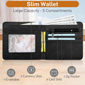 Boys Wallet for Kids, Kids Wallets for Teen 9-12 8-12 12-14 with Card,Funny Football Leather Bifold Rfid Blocking,Black Purse for Men Boy Male