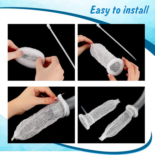 40 Pieces Nylon Lint Trap Washing Machine Lint Fabric Mesh Snare Washer Lint Catcher Washer Hose Lint Traps Washing Machine Lint Trap Lint Traps