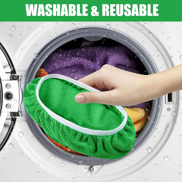 6 Pack Reusable Microfiber Mop Pads for Swiffer Sweeper - Wet & Dry Cleaning Cloths - Mop Head Replacement Washable Refills for Household Floors