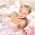 Birthday and Get Well Gifts for Women - Relaxing Spa Care Package | with Luxury Flannel Blanket, Light-up Rose Flower - Unique Self Care Gift