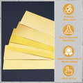Brass Strip, Brass Shim Stock Assortment, 1" Width x 6" Length, 0.002", 0.004", 0.006", 0.008", 0.012" and 0.016" Thickness, 6 Pieces 6 x 1 Inch 6