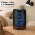 Metal Essential Oil Diffuser 7 Color LED Lights Auto Shut Off Tree