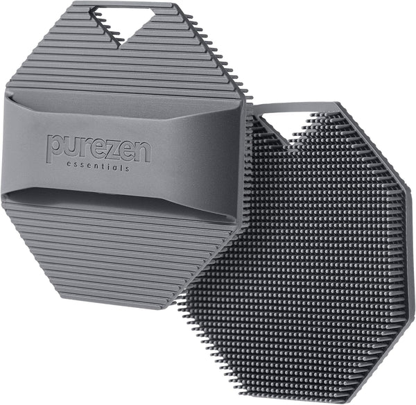 Silicone Body Scrubber, Exfoliating Body Scrubber for All Skin Types, Eco Friendly Massaging & Exfoliating Shower Scrubber with Soft Bristles, Travel Essentials, Loofah Alternative