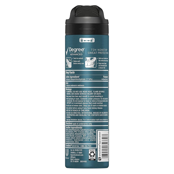 Degree Men Antiperspirant Deodorant Dry Spray Cool Rush 3 count Deodorant for Men With MotionSense Technology 3.8 oz Fresh 3.8 Ounce (Pack of 3)