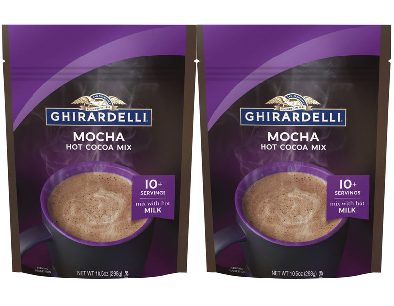Ghirardelli Double Hot Chocolate Mocha, 10.5 Ounce Chocolate,Ghirardelli 10.5 Ounce (Pack of 2)