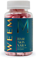 WEEM Hair Skin and Nails Gummies - Supports Healthy Hair - Vegan Biotin Vitamins for Women & Men Supports Faster Hair Growth, Stronger Nails,
