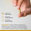 Premier Research Labs Tranquinol | Natural Sleep Aid Supplement for Deep Sleep Support and Calm Mind | Magnesium, Turmeric, Lemon Balm & Saffron