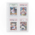 Graded Card Slab Binder Pages for Storage & Display, Compatible with 40 PSA, BGS, BCCG, CGC Graded Sports Cards, Also Fit One-Touch Magnetic Card