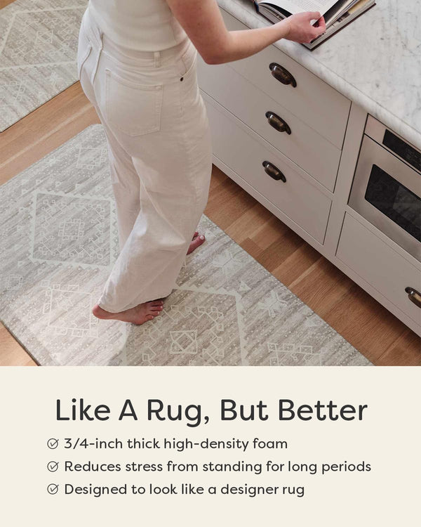 House of Noa Nama Standing Mat – Anti-Fatigue Cushioned Kitchen Mats for Floor | Ergonomic Bounce-Back Foam Kitchen Mats | Anti-Fatigue Mats for