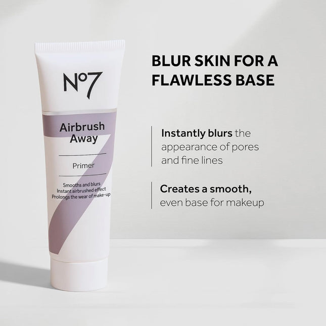 No7 Airbrush Away Face Primer - Hydrating Makeup Primer with Hyaluronic Acid - H