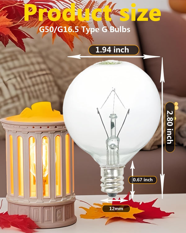 Snnalosses 25 Watt Wax Warmer Bulbs,Light Bulbs for Full Size Scentsy Warmer & Candle Wax Warmer,Long Life-Span and Melt Wax Fast Warming