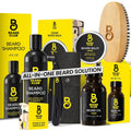 The Beard Club Beard Care Kit & Mens Grooming Kit - Essentials for a Healthier Looking, Stylish Facial Hair - Straight Edge Razor, Shampoo, Cedar