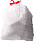 Amazon Basics 13 Gallon Tall Kitchen Drawstring Trash Bags, Flextra Strength, Tear Resistant, Puncture Resistant, 10% Post Consumer Recycled, 90