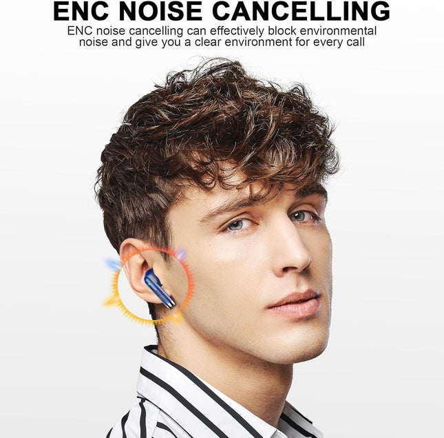 Wireless Earbud Bluetooth 5.3 Headphones with Clear Sound, 40H Playtime, Sport Earbud Touch Control with LED Digital Dis