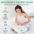 UTTU Cervical Pillow for Neck Strain Relief, Memory Foam Neck Pillow for Sleeping, Adjustable Orthopedic Sandwich Pillow, Contour Cooling for Side