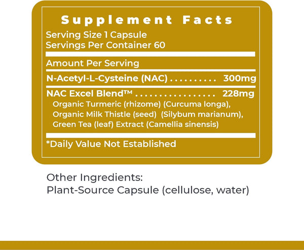 Premier Research Labs Premier NAC - NAC Supplement N-Acetyl Cysteine, N-Acetyl-L-Cysteine, Liver & Immune Support, 300Mg NAC per Capsule - 60