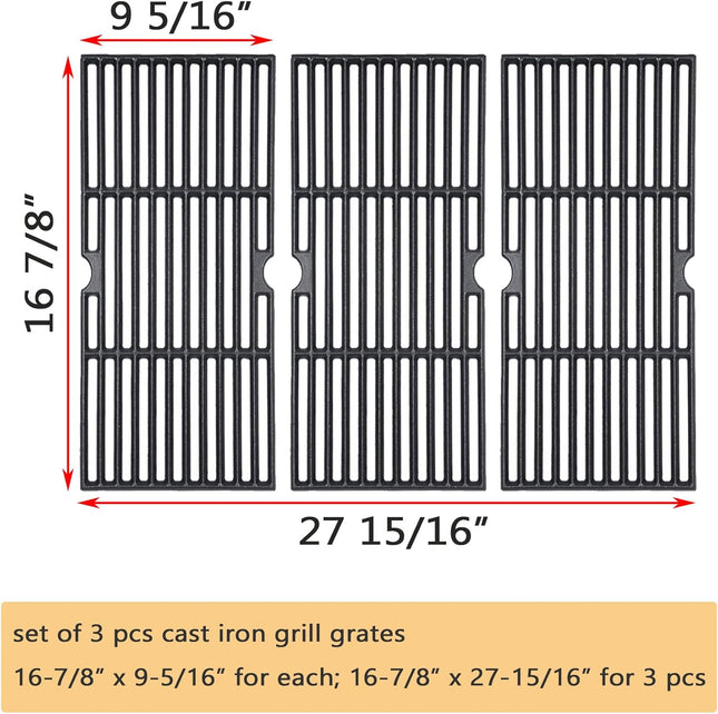 Gassaf 16 7/8" Grill Grates for Charbroil 463420508, 463420511, 463436214, 46344