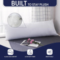 DOWNCOOL Large Body Pillow Insert- Breathable Full Body Pillow for Side Sleeper - Soft Long Bed Pillow for Adults - 20 x 54 inch (White) White