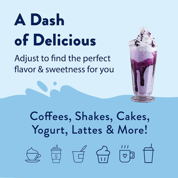 Jordan's Skinny Mixes Sugar Free Coffee Syrup, Blueberry Cobbler Coffee Flavoring Syrup, Zero Calorie Drink Mix for Lattes, Baking, Protein Shake