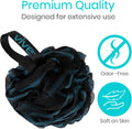 Vive Loofah Sponge Replacement (4 Pk) Shower & Bath Pouf Scrubber for Back & Body Exfoliation, Works with Vive Interchangeable Loofa Handle Long
