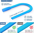 PetOde Dryer Vent Cleaner Kit, Flexible Dryer Lint Vacuum Attachment Compatible with Most Vacuum Cleaner, Blue 31.5 Inch Blue