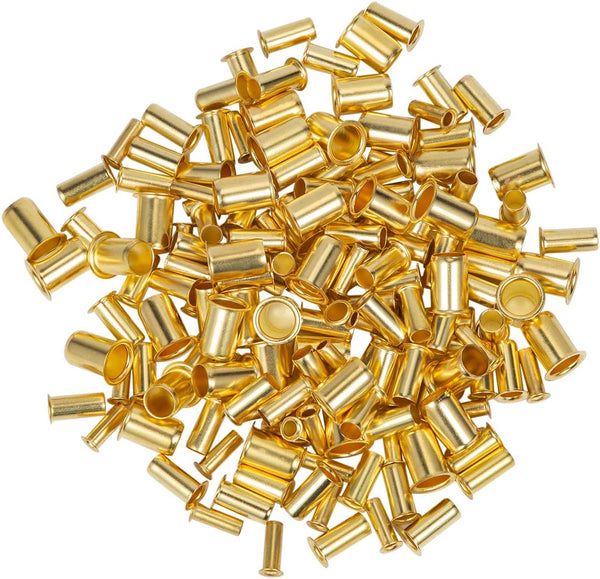 160pcs Tube OD(1/4" 5/16'' 3/8" 1/2") Brass Compression Insert,Brass Compression Fitting Assortment Kit, Insert Tube Support Compression Sleeve