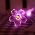 Flower String Lights，Fairy Pink Cherry Blossom String Lights 21ft 40 LEDs Waterproof USB Plug in Fun Room Lights for Spring, Nursery, Wedding,