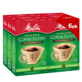 Melitta #4 Unbleached Coffee Filters, Premium, Natural Brown, Flavor Enhancing Coffee Filters for 8-12 Cup Coffee Makers, Kosher Certified,