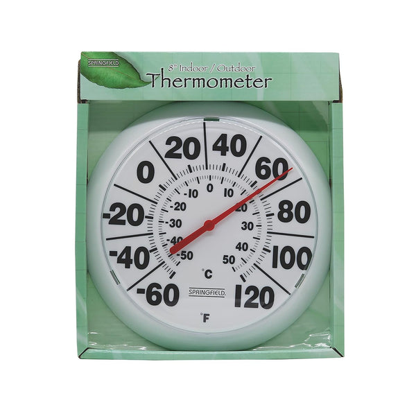 Springfield Indoor Outdoor Big and Bold Dial Thermometer, Wireless Thermometer with Easy to Read Large Numbers for Patio, Pool, and Indoor Areas,