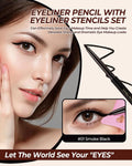 Black Eyeliner Pencil Retractable Gel Eye Liner Pencil Built in Sharpener Waterproof Smudge proof Waterline Eye Liner Pencils Smooth Creamy