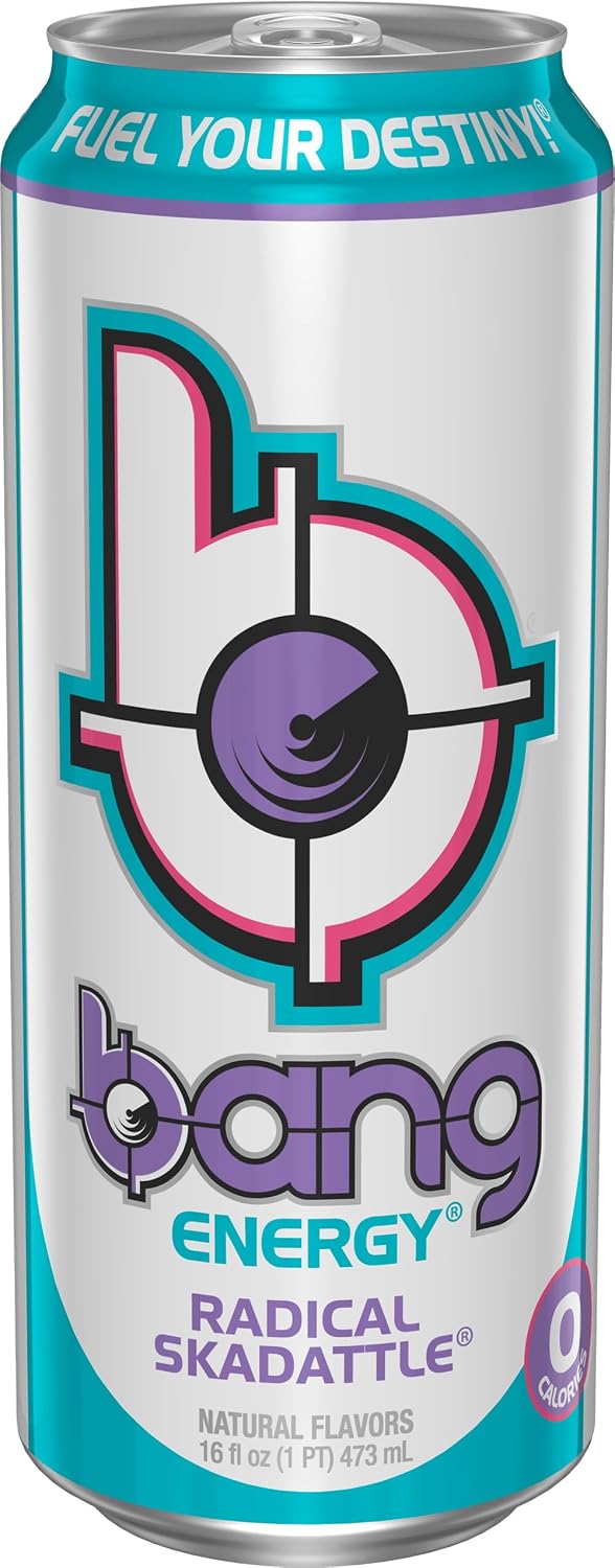 Bang Energy Radical Skadattle, Sugar-Free Energy Drink, 16-Ounce (Pack of 12)