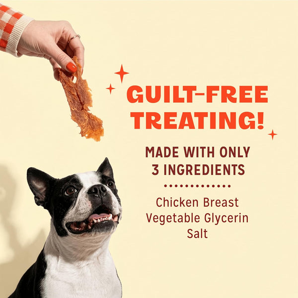 Pur Luv Chicken Jerky Dog Treats, Made with 100% Real Chicken Breast, 16 Ounces, Healthy, Easily Digestible, Long-Lasting, High Protein, Satisfies