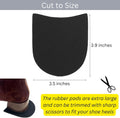 Shoe Heel Repair Rubber Pads Extra Large, 4mm (5/32 Inch) Thick, Anti-Slip Boot Heel Replacements for Men’s & Women’s Shoes – 2 Pairs