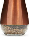 Juvale Stainless Steel Copper Salt and Pepper Shakers Set with Glass Bottom, Screw-Off Caps, Perforated "S" and "P" Designs for Kitchen, 2.5 x 2.5
