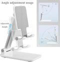 Meetuo 2 Pcs Cell Phone Stand for Desk, Adjustable & Foldable Phone Holder | Adjustable Angle Height, Fully Foldable&Portable, Compatible with