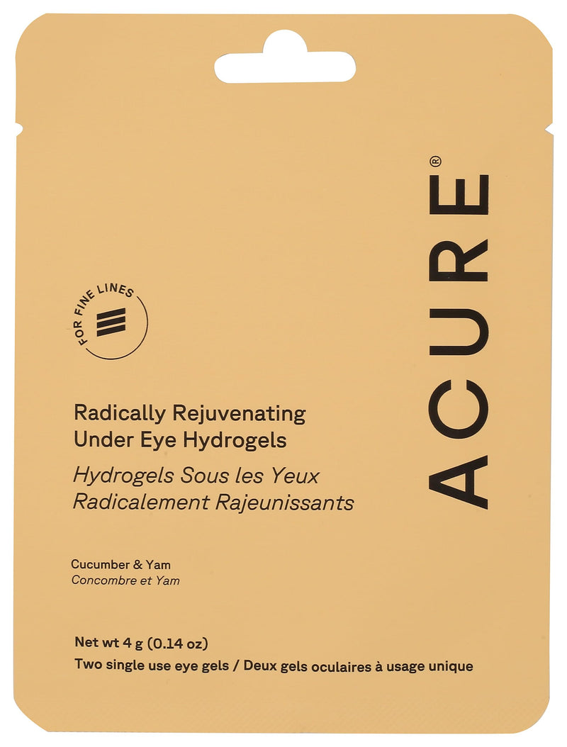 Acure Radically Rejuvenating under Eye Hydrogel Mask, Provides Anti-Aging Support, & Silk Tree, Purple, Cucumber, 0.236 Fl Oz (Pack of 1)