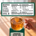 VAHDAM Assorted Black Tea Bag Sampler(5 Flavors, 15 Pyramid Teabag)Tea Gift Black Tea Assortment 20 Count (Pack of 1)