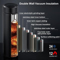PARACITY Insulated Water Bottle, 15 oz Stainless Steel Water Bottle, Black