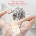 4Pack Back Scrubber for Shower Loofah with Long Handle, Shower Brush for Body, 17Ã¢ÂÂ³ Loofah on a Stick for Men Women Bathing Accessories, Scrubber