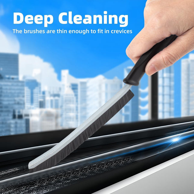 Hard Bristle Crevice Cleaning Brush-Thin Gap Scrub Brush, Small Cleaning Brush, 