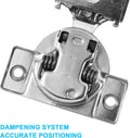 1/2 Inch Overlay Soft Close Cabinet Hinges, 10 Pack Slow Soft Close Hinges for Kitchen Cabinets Satin Nickel Hidden Self Closing Kitchen Cabinet