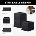 BTSD-home 3 Inch Bed Risers, Heavy Duty Furniture Risers for Under Bed Storage, Dorm, Sofa, Table, Chair and Desk, 4 Pack, Black 3 Inch Black 4 Pack