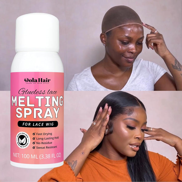 Dolahair Wig Glue Spray for Front Lace Wig Lace Melting Spray for Wigs Melting Spray Lace Bond Spray Lace Glue Kit Wig Install Kit (Melting Spray