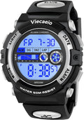 Kids Digital Watch for Boys Girls, Waterproof LED Colorful Lights Sports Watch Suitable for 5-17 Years Old Teenagers (With Gift Box)