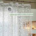 Shower Curtain Liner 75inches Long, EVA Waterproof Weighted Heavy Duty Bathroom Shower Liner with 3 Strong Magnets and 12 Rust Proof Grommets,