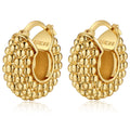 FRUMOS 18K Gold Plated Chunky Hoop Earrings for Women Fashion Thick Gold Hoops Set Jewelry for Birthday Christmas Gifts Gold Mulberry Shape Hoop
