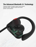 Bluetooth Headphones,Wireless Earbuds IPX7 Waterproof Sports Earphones with Mic HD Stereo Sweatproof In-Ear Earbuds Gym Running Workout 8 Hour