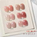 GAOY Jelly Nude Gel Nail Polish Set, 6 Transparent Colors Sheer Red Pink Brown Soak Off UV Light Cure Gel Polish Kit for Salon and Nail Art DIY at